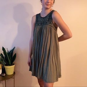 Japna Dresses - Green embroidery dress Japna Dresses - Green embroidery dress